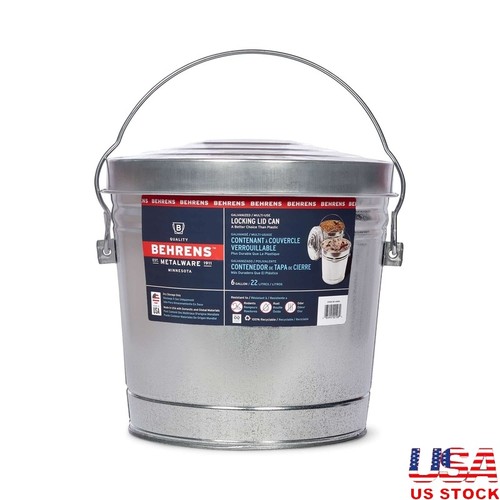 Metal bucket locking lid - bucket,